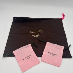 Kate Spade Brown Dust Bag‎ with Gold Text